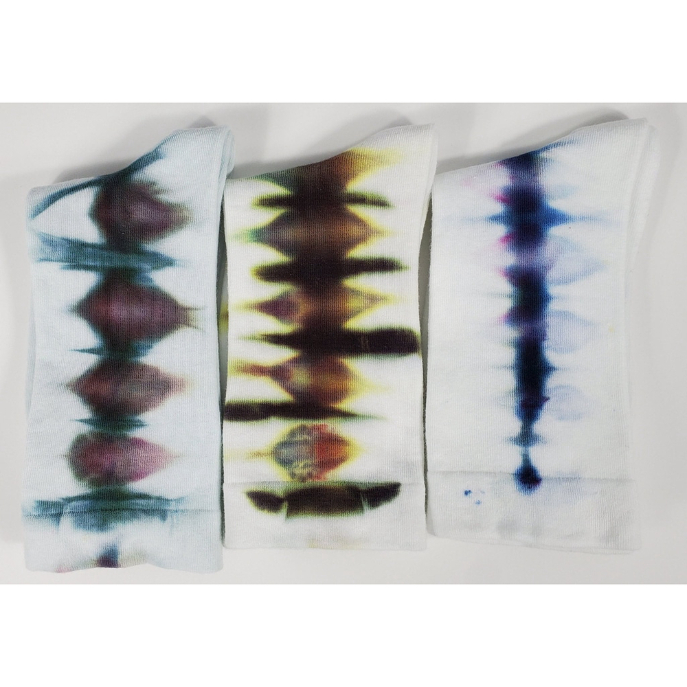 Hand-Dyed Bamboo Socks: Women's Tie-Dye, Eco-Friendly (Set of 3)